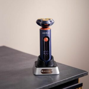 Golarka elektryczna Cecotec PrecisionCare Aluminium Pro niebieska LCD 80min IPX6 baza